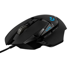 Logitech Ratón G502 Hero RGB Gaming, 11 Botones Programables, 16.000 DPI, Negro, Distribución EU